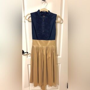 Eliza J Navy Dress with Button Detail